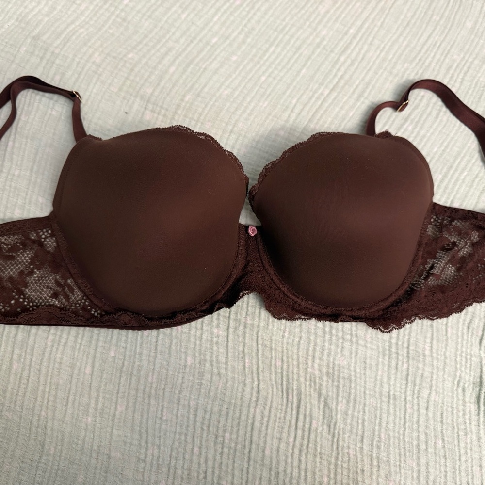 Victoria's Secret Brown Lace Push-Up Bra